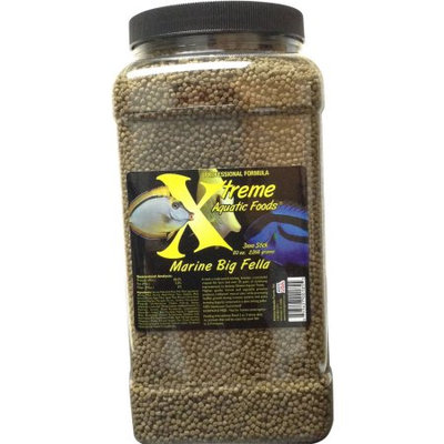 Xtreme Aquatic Foods Marine Big Fella for Large Marine and Reef Tropicals, 3mm Pellet, 80 oz