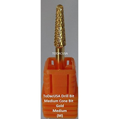 TD Nail Drill Bit - Carbide - 1/8 - Medium Cone Bit - Gold - M