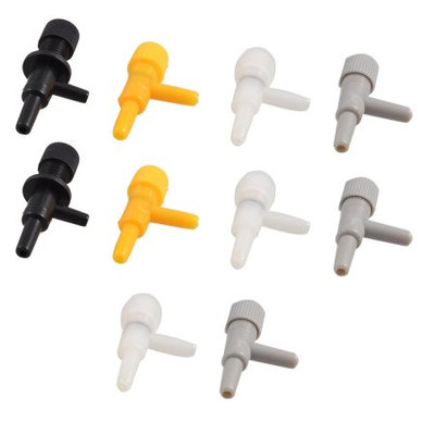 10 Pcs Male Thread Connecting Multicolor Air Control Valves for Aquarium