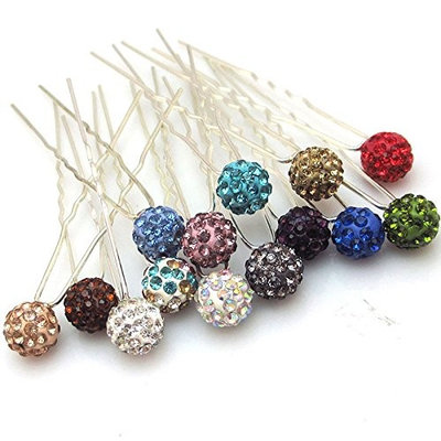 Shop Ginger Wedding Ship USA (Pack Of 6) Disco Ball Crystal Rhinestones Hair Pins