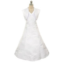 Rain Kids Girls 14 White Sequin Floral Special Occasion Dress