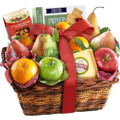 Golden State Fruit Cheese and Nuts Fruit Gift Basket, 12 pc