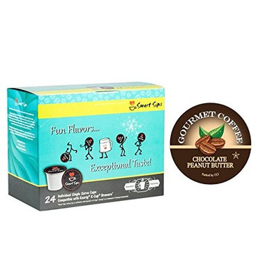 Smart Sips, Chocolate Peanut Butter Gourmet Coffee, 24 Count, For Keurig K-Cup Brewers
