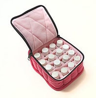 Therapure Health Essentials Essential Oil Carrying Case, 3 High, 5ml, 16-Bottle, Solid, Fuchia w/Soft Pink