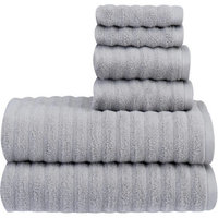 Mainstays Performance Texture 6-Piece Towel Set - Soft Silver
