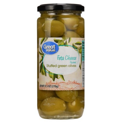 Camerican International Great Value Feta Cheese Stuffed Green Olives, 9.5 oz