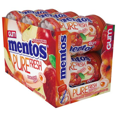 Mentos Pure Fresh Sugar-Free Chewing Gum with Xylitol, Honeycrisp Apple, 50 Piece Bottle (Pack of 6)