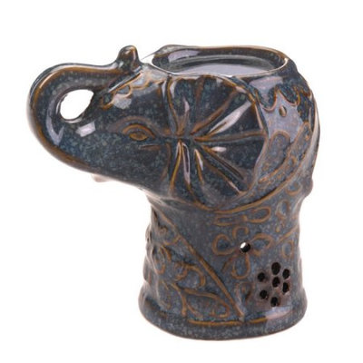 Verdugo Gift Company Ceramic Elephant Oil Warmer - Home Locomotion