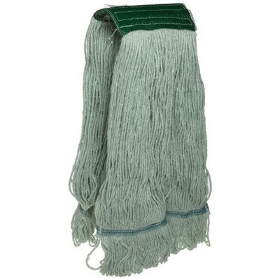 Zephyr 55234 Green+Pro X-Large Yarn Loop Mop Head with Wide Band (Pack of 12)