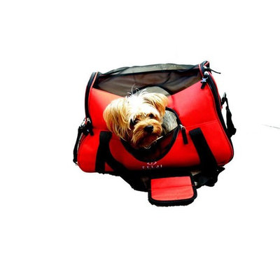 Felji Small Pet Carrier Soft Sided Cat Dog Comfort Travel Tote Shoulder Bag Red