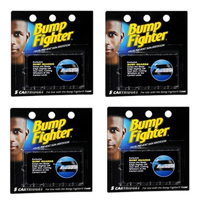 Bump Fighter Refill Cartridge Blades for Men - 5 ea. (Pack of 4) + FREE Curad Bandages 8 Ct.