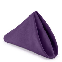 Lanns Linens Lann's Linens - 1 Dozen 20 in. Cloth Dinner Napkins w/ Hemmed Edges - Purple