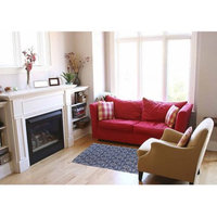 Thumbprintz Winter Garden Baroque White on Navy Rug, 22.5