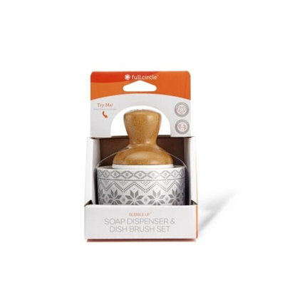 Full Circle Bubble Up Soap Dispensing Dish Brush
