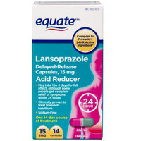 Equate Lansoprazole Acid Reducer Capsules, 14 count