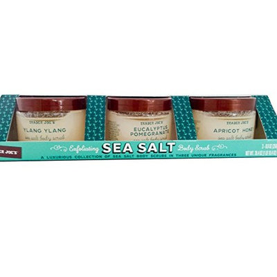 Trader Joe's Exfoliating Sea Salt Body Scrub: Ylang Ylang, Eucalyptus Pomegranate, Apricot Honey 3-8.8 oz