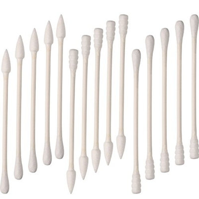 Skylety 600 Pieces Cotton Swabs Cotton Tipped Applicator Double Tipped with Cardboard Handles, 3 Styles