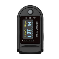 Concord Health Supply EAD Elite Fingertip Pulse Oximeter Blood Oxygen Saturation Monitor with Alarms, 6-Position Display of Pulse and SpO2, Includes Silicon Cover, Carrying case, Batteries and Lanyard