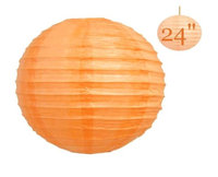 Balsacircle 12 pcs 24' Paper Lanterns Lamp Shades - Orange