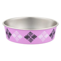 Loving Pets Corp. Loving Pets Bella Expression Large Bowl, Argyle Pink