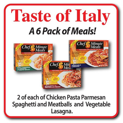 Chef 5 Minute Meals Taste of Italy Self-Heating Meals