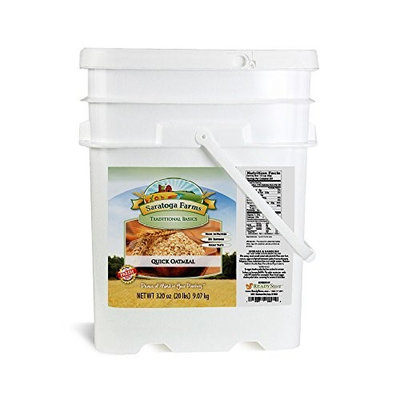 Saratoga Farms Quick Oatmeal ValueBUCKET, 5.3-Gallon Bucket, 320 Ounces Of Oats, Quick & Easy, Prepares In Minutes