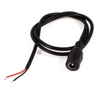 Unique Bargains DC 5.5x2.1mm Female Power Plug Pigtail Cable 20