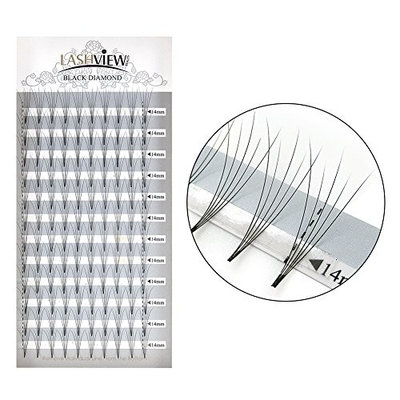 LASHVIEW Natural Long mink lashes cluster lashes Rapid Cluster Lashes Pro Granting 0.07mm C Curl 5D Volume Eyelash extensions 14mm eyelashes extension cluster 5d individual pack cluster lash extension