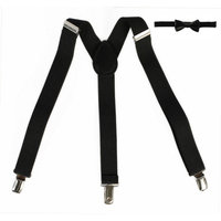 Little Boys Black Suspenders Adjustable & Bow-Tie Set 2T-7