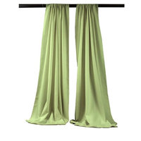 LA Linen BDpop96x58-Pk2-SageP19 Polyester Poplin Backdrop Drape Sage - 96 x 58 in. - Pack of 2