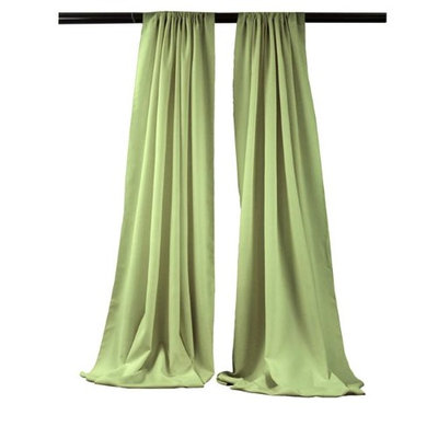 LA Linen BDpop96x58-Pk2-SageP19 Polyester Poplin Backdrop Drape Sage - 96 x 58 in. - Pack of 2