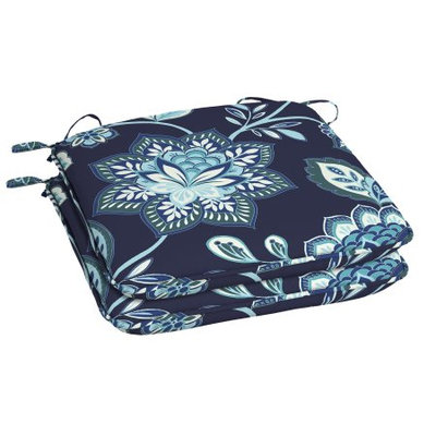 Arden Companies Better Homes and Gardens Outdoor Patio Universal Seat Pad, Set of Two, Toile Jac Navy