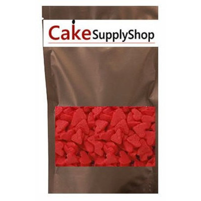 CakeSupplyShop Item#ED001 - Valentine Jumbo Red Heart Shapes Edible Sprinkles for Cakes and Cupcakes/Food Decoration 6 oz