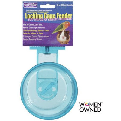 Lixit Corporation Happy Home Pet Products Locking Cage Feeder For Birds & Small Animals