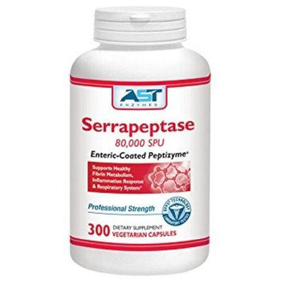 Serrapeptase by AST Enzymes 300 Vegetarian Capsules