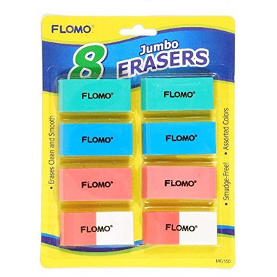 Flomo 8 Pack Rubber Erasers(pack Of 48)