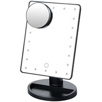 LED Vanity Mirror, Touch Screen 22 LED Lighted Make Up Mirror w/ Removable 10x Magnifying Mirror Rotation Tabletop Stand - Christmas Valentine’s Present Gift for Girls Women
