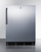 SUMMIT ADA compliant built-in undercounter refrigerator with automatic defrost, front lock, and stainless steel exterior