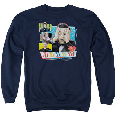 LUCY/AI YI YI YI YI - ADULT CREWNECK SWEATSHIRT - NAVY - 3X