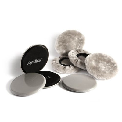 Slipstick CB127 Floor Protecting Furniture Movers for Carpet and Hard Floor Surfaces (Set of 4) 12.7 CM Round Furniture Sliders with Glide Socks