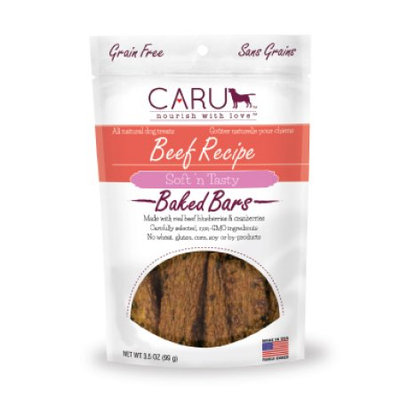 Caru Soft 'n Tasty Bars Dog Treat, Beef, 3.5 Oz