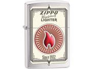 Zippo Lighters 28831 Zippo Trading Cards Brushed Chrome Finish Lighter