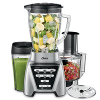 Oster Pro 1200 PLUS Blend-N-Gor Smoothie Cup & Food Processor Attachment - Brushed Nickel - Glass Jar BLSTMB-CBF-000