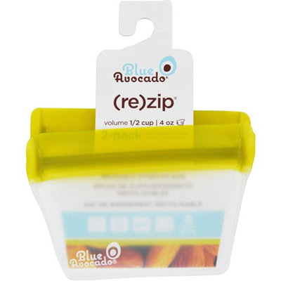 Blue Avocado Bag - Re-Zip - Half Cup - Green - 2 Pack Food Containers