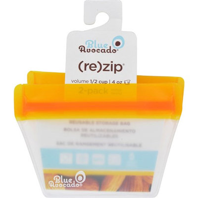 Blue Avocado Bag - Re-Zip - Half Cup - Orange - 2 Pack Food Containers