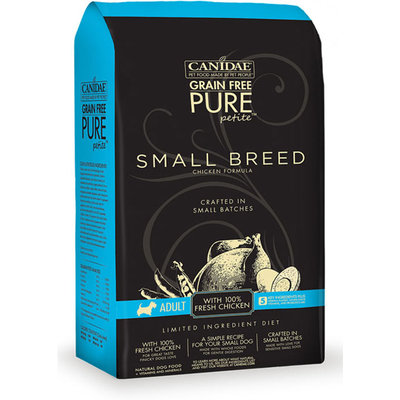 CANIDAE Grain Free PURE Petite Small Breed Chicken Formula, 3 lbs
