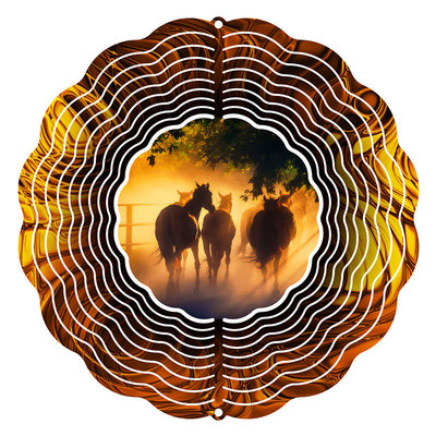 Next Innovations 101408001-HORSEFARM 10 in. Horse Farm Wind Spinner Yard Art