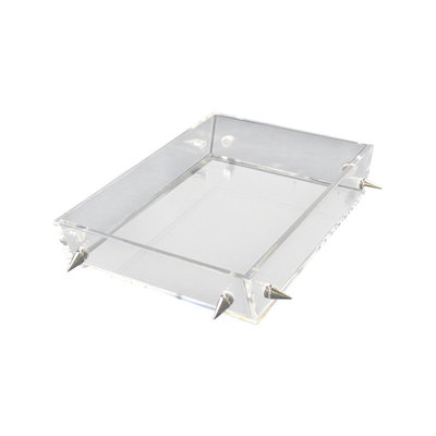 Rojo 16 Lucite Large Silver Stud Tray