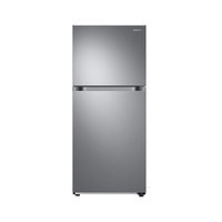 Samsung RT18M6215SR Top Mount Freezer Refrigerator with 18 cu. ft. Capacity 2 Full Size Refrigerator Shelves Crispers Door Storage and Factory Installed Ice Maker