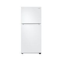 Samsung RT21M6213WW Top Mount Freezer Refrigerator with 21 cu. ft. Capacity 2 Full Size Refrigerator Shelves Crispers Door Storage and Optional Ice Maker in